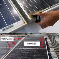 10/20/50X Photovoltaic Panel Water Guide Mud Clamp Solar Water Drain Remove Clip
