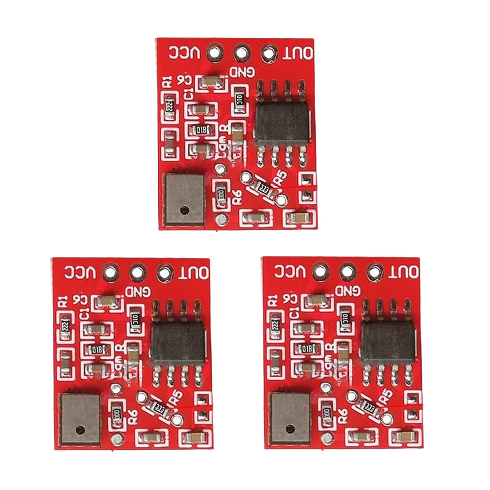 3PCS PCB Microphone Module with Preamp 18mm x 15mm Size 3V 5V DC Supply