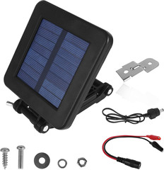 6V Solar Panel Efficient Charger w/Adjustable Mounting Bracket & Alligator Clips