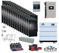 17KW Complete Offgrid Solar Kit – 15K Sol-Ark Inverter + 15.36KW OMO Stack Lithi