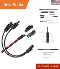 High-Quality 10AWG Solar Connector Cable with SAE to MC-4 Compatibility – 13.8ft