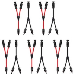 5 Pairs Solar Panel Y Connectors 10AWG Parallel Cable