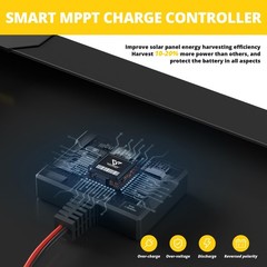 10W 12V Solar Battery Charger & Maintainer with Built-in MPPT Charge Controll…