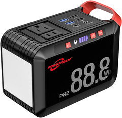 Portable Power Station 88.8Wh Power Bank 80W Camping Solar Generator with 120W P
