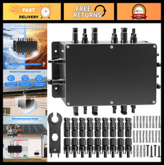 8 String Solar PV Combiner Box, IP68 Waterproof Circuit Breaker, 30A Fuse & Wren