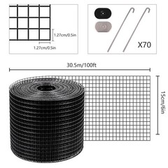 100ft Iron Mesh Rodent Barrier Solar Panel Bird Guard For Roof/garden/farmhouse