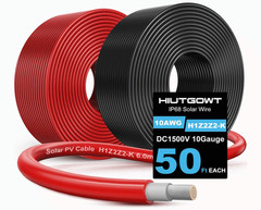 10AWG Solar Wire 50FT Tinned Copper PV Cable for Solar Panels