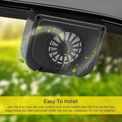 Auto Solar Powered Fan Portable Window Windshield Cooler Energy Saving Clean Air