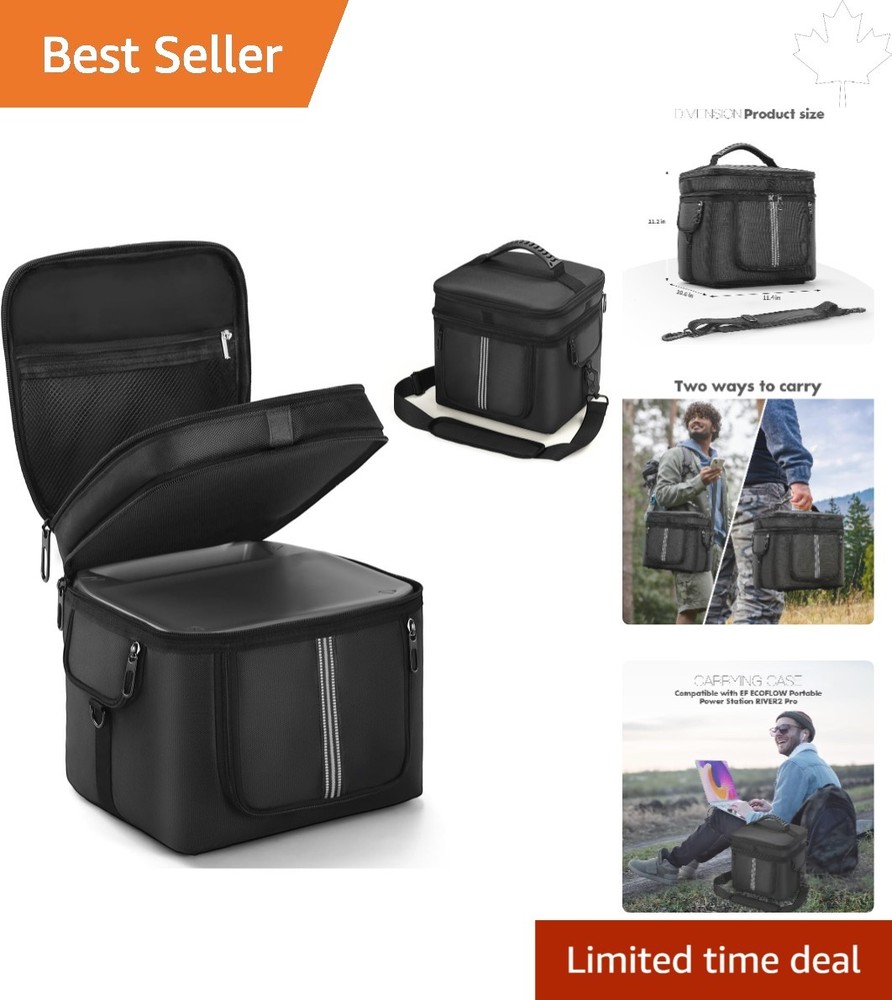 Compact Protective Power Station Bag Compatible with ECOFLOW RIVER 2 Pro – 11.4″