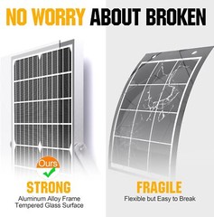 Solar Panel Kit – 20W 12V Battery Trickle Charger Maintainer for Boat Car RV
