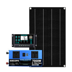 7000W Solar Power Supply 800W Panel 100A Controller 12V/24V DC to AC 110V/220V