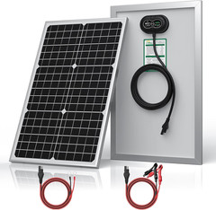 24V 30W Solar Battery Charger Maintainer, Built-In Ultra Smart MPPT Charge Contr