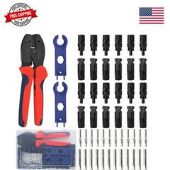 Solar Crimping Tool Kit for 2.5/4/6mm²/10-14AWG, with 12 Pairs Male Female So…