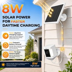 2-Pack 8W Solar Panel Charger for Ring Stick Up & Spotlight Cam, IP65 Waterproof