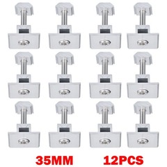 12Pcs Solar Panel Middle Clamp 35mm Aluminium Solar Panel Mount Mid Clips NEW