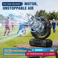 4-IN-1 Rechargeable Camping Fan & Oscillating[Max 60H]Portable Battery Powered O