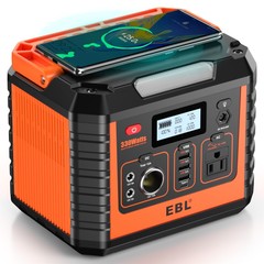 Portable Power Station 110V/330W Pure Sine Wave Solar Backup Batteries AC Outlet