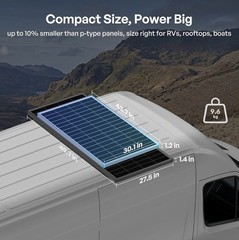2 PACK Renogy ShadowFlux Solar Panels N Type Anti Shading 200W