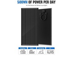 18BB 100 Watt Solar Panel, N-Type 12V 100W Solar Panel, 25% High Efficiency – F1