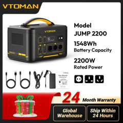 JUMP 2200 Portable Power Station 828/1548Wh Lifep04 Battery Solar Generator Sola