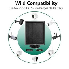 Solar Panel for Ring Camera, 8W High Power Solar Charger for Black