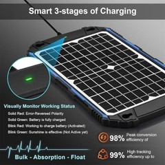 Cargador y mantenedor de batería solar impermeable de 12 W y 12 V Pro kits.neuvo
