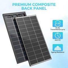 200W 400W 800W Watt 12V Bifacial Solar Panel Mono N-Type Charger Roof Off-Grid