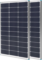 Renogy 2PCS Solar Panels 100 Watt 12 Volt, High-Efficiency Monocrystalline PV Mo