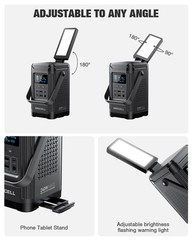 240W Portable Power Station 154Wh/48000mAh, 100W USB-C Battery Power Bank