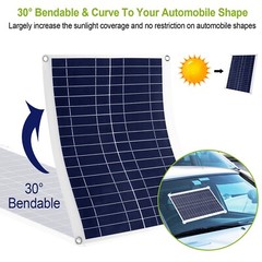 Outdoor 25W Solar Panel 12V Battery Charger System Maintainer Marine Boat RV Car