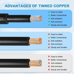 100FT 10 AWG Solar Panel Extension Cable PV Wire Solar Connectors Pair 6mm²
