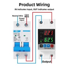 40A 63A Digital Circuit Breaker With SelfResetting And Real Time Monitoring