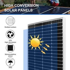 100W Solar Panel Monocrystalline PV Power Charger for RV Home Camping Shed Boat