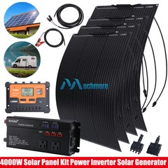 4000W Solar Panel Kit Power Inverter Generator 30A Home 110V Grid Solar System