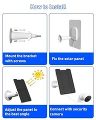 Solar Panel for Google Nest Cam Outdoor/Indoor Battery, 5W, 3 Pack