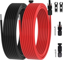 10AWG 40FT Solar Wire Cord 10 Gauge PV Wire for RV, Photovoltaic Systems