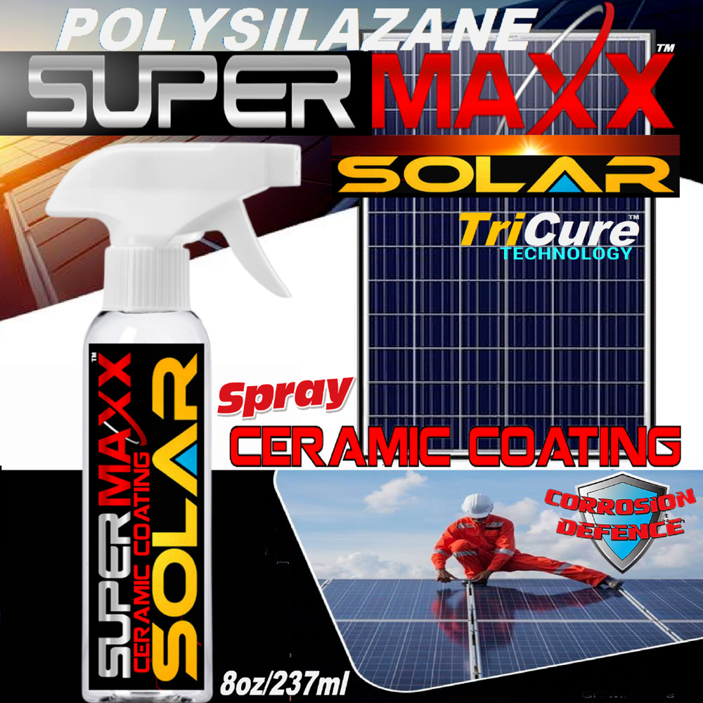 SOLAR PANEL KIT POLYSILAZANE CERAMIC COATING SPRAY TRICURE 2 YEAR PROTECTION