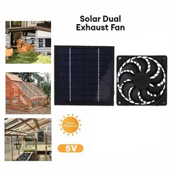 Chicken Coop Solar Fan, Outdoor Exhaust Ventilation Fan for Poultry Cage