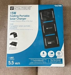Utilitech 15W Folding Portable Solar Charger