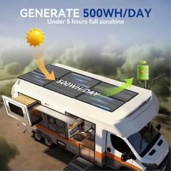 100W Watt Flexible 12V Mono Solar Panel Home RV Rooftop Camping Off-Grid Power