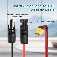 25FT XT60 Solar Charge Extension Cable