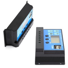 60A Solar Panel Battery Regulator Charge Controller PWM LCD Dual USB 12V24V