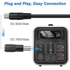 DC 7909 to DC 8020 Adapter DC7909 Male to DC8020 Female Connector for Solar