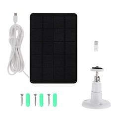 Solar Panel Power Cable Mount Surveillance for Camera Doorbell Charging Outdoor