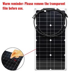 6000W Peak Solar System Kit 2pcs Flexible Panel DC12V AC110V/220V Inverter 100A