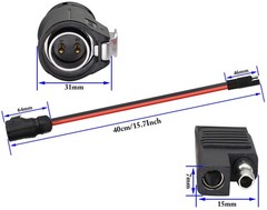 zdyCGTime 2 Pin Power Industrial Circular Connector to SAE Cable for Solar Pa…