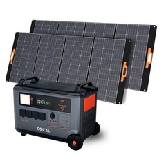 Blackview OSCAL PowerMax Power Station 3600Wh 3000W LFP with 2x 400W Solar Panel