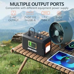 88Wh Portable Solar Generator 120W Power Station with LED