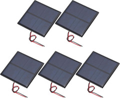 5 Pcs 3V 0.63W 210Ma Mini Solar Panels, Small Polycrystalline Solar Cell Panel w