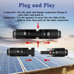 1-100 Set Male Female Wire Cable Connector Set Solar Panel Waterproof Connectors